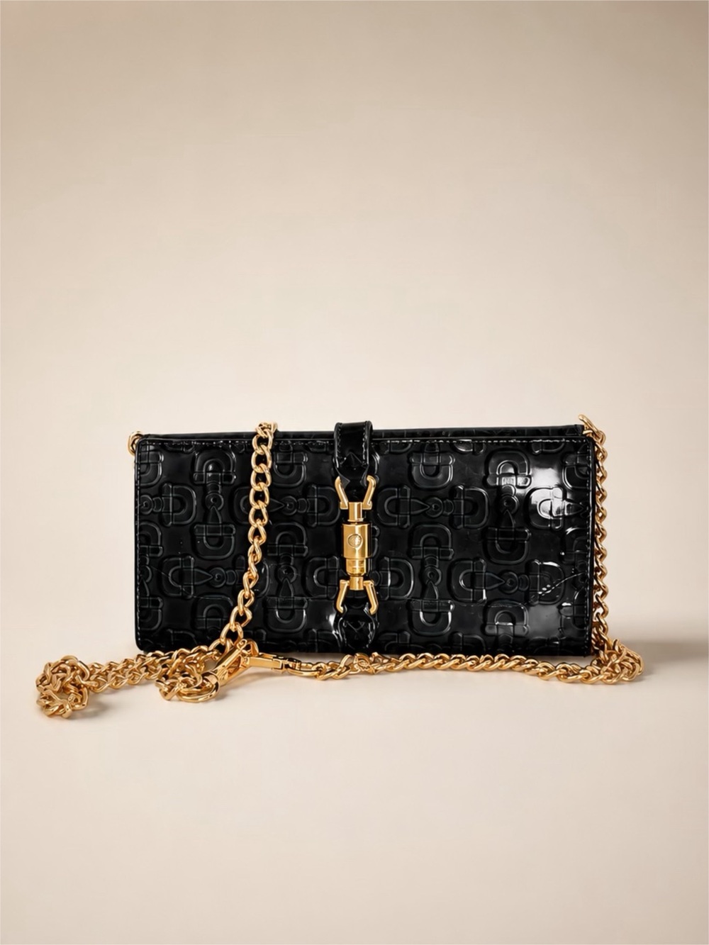 Vintage Gucci Horsebit Wallet on Chain | Patent Gucci Crossbody
